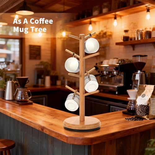 Mug Holder 360° Rotating Mug Tree Holds 8 Coffee Cups