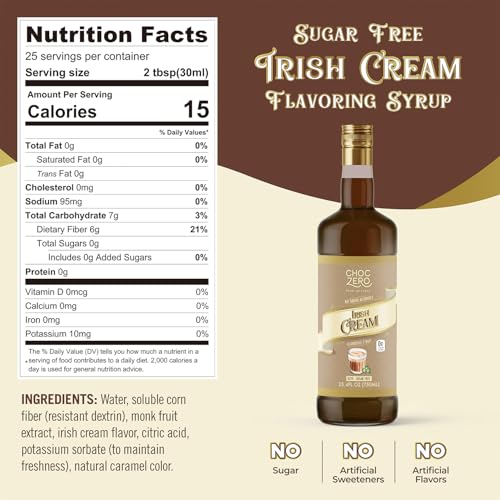 Sugar Free Irish Cream Coffee Syrup (25.4 Fl Oz)