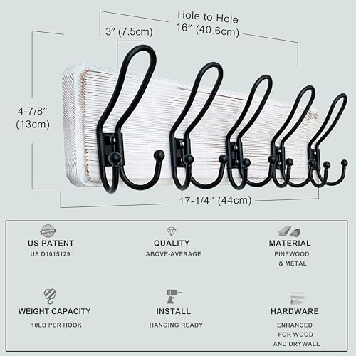Coat Rack Wall Mounted (2 Count)