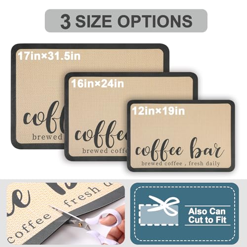Coffee Mat Absorbent Hide Stain Rubber Backed Dish Drying Mat for Kitchen Counter