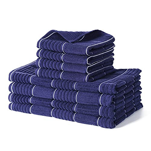 Kitchen Towels and Dishcloths Set (8 Count)