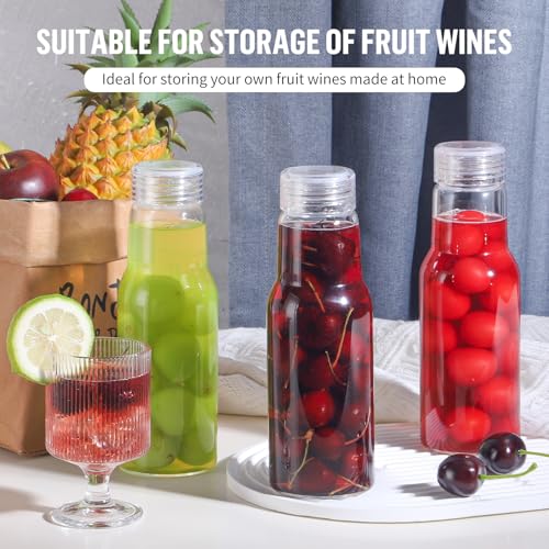 17 Oz Glass Juice Bottles with Lids