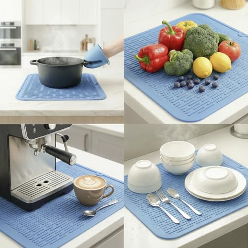 Silicone Dish Drying Mat for Multiple Usage