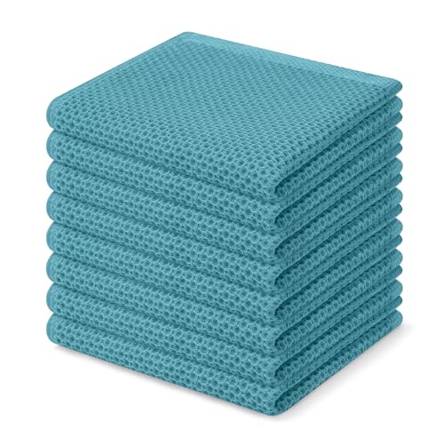 100% Cotton Waffle Weave Kitchen Dish Cloths 8 (8 Count)