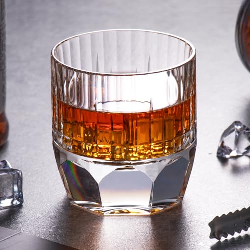 Crystal Whiskey Glasses Set of 2 Old Fashioned Glasses Stemless (2 Count)