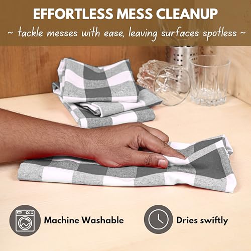 6 Pack Kitchen Towel with Hanging Loop 16x26 inches (6 Count)