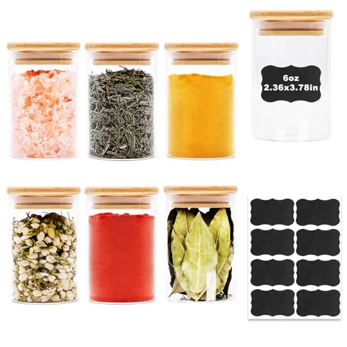 6oz Glass Food Storage Jars (6 Count)