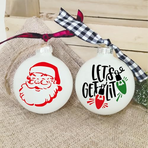 36 Pcs Small Christmas Stencils for Painting on Wood 3 Inch Reusable Christmas Ornament Stencil for Crafts Wood Card Paper Fabric (36 Count)