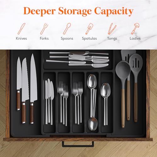 Extra Large Silverware Drawer Organizer