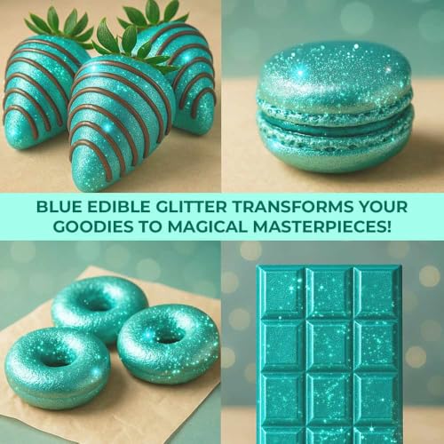 Bulk 20g Light Blue Edible Glitter for Drinks