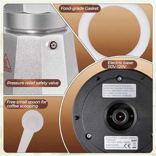 Electric Aluminum Moka Pot 3