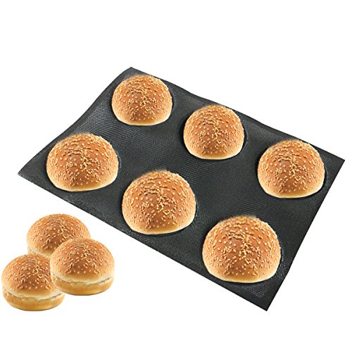 Silicone Bun Bread Form Round Shape Bread Tray Perforated Bakery Molds