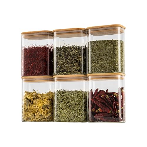 37oz 1.2Qt Rectangle Glass Storage Containers with Lids 6 (6 Count)