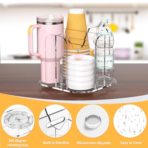 4 Compartment Countertop Cup Dispenser