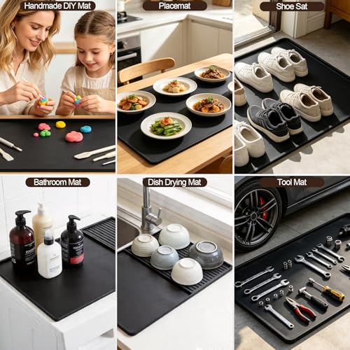 Mini Fridge Silicone Mat & under sink mat 24"x16"x0.4"