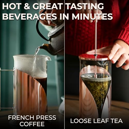 Stainless Steel French Press Coffee Maker 34 oz