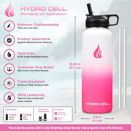 Stainless Steel Insulated Water Bottle with Straw
