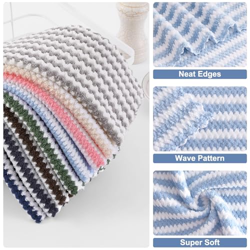 12 Pack Coral Velvet Kitchen Towels (12 Count)