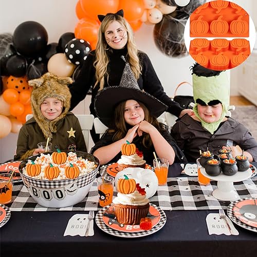 2PCS Pumpkin Cake Pan Fall Silicone Molds Mold Pumpkin Cake Mold (2 Count)