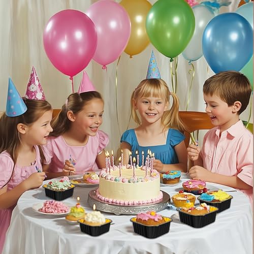 50 Pack Mini Cake Pans with Lids (50 Count)