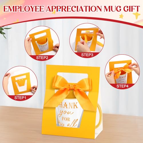 6 Set Employee Appreciation Gifts 12 oz Thank You Mug and Mug Box (6 Count)