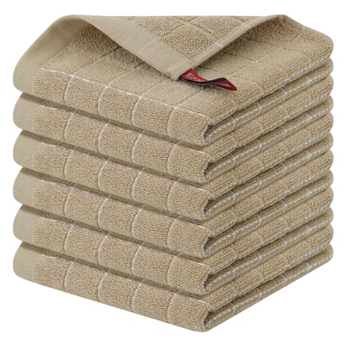 100% Cotton Terry Kitchen Dish Cloths (6 Count)