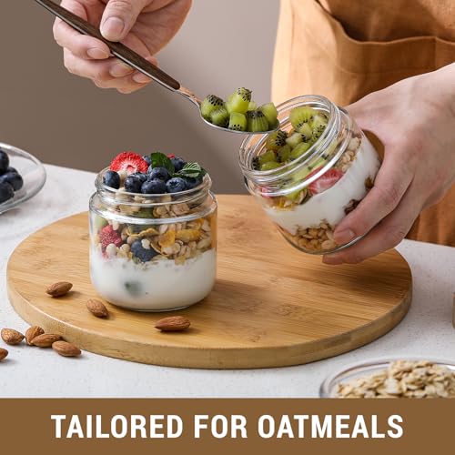 4 pack 8oz Glass jars with Airtight Lids