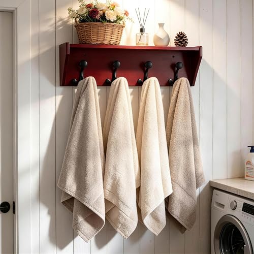Wall Shelf with Hooks