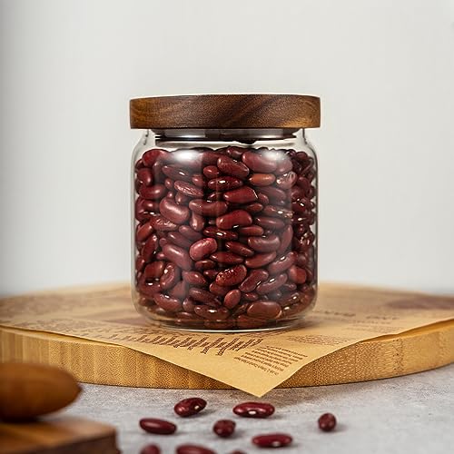 2PCS Small Glass Storage Jars with Airtight Lids