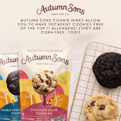 Gluten Free Chocolate Chunk & Double Chocolate Chunk Cookie Mix Combo Pack. Vegan Plant Based Baking Mix. Top 9 Allergen Free. 9.3 oz (18.6 Ounce)