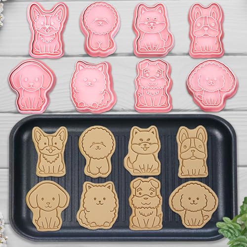 8 Dog Cookie Cutters Set