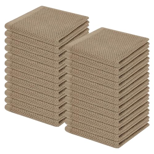 100% Cotton Waffle Weave Kitchen Dish Cloths 24 (24 Count)