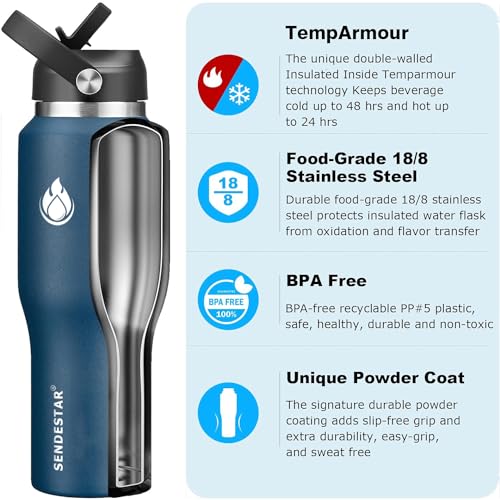 40oz Stainless Steel Water Bottle