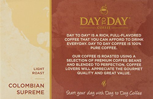 Day To Day Colombian Supreme Light Roast Single Serve Coffee Pods (72 Count)