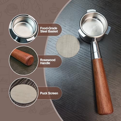 54 mm Bottomless Portafilter Compatible with Breville Barista BES870XL
