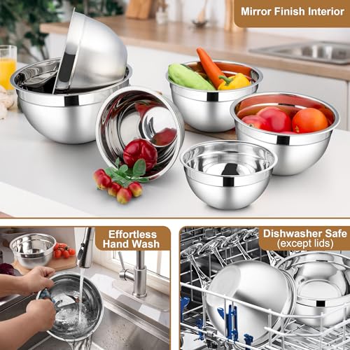 6 PCS Mixing Bowls with Lid Set (12 Count)