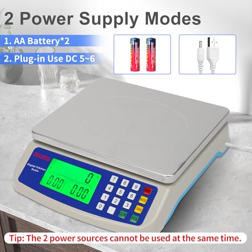 Large Digital Kitchen Scale 22LB Commercial Scale for Food Baking Bread Cooking Meat