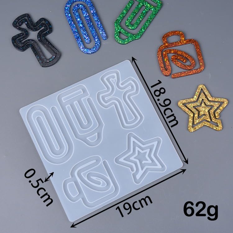 Christmas Book Mark Resin Molds Silicone Bookmark Mold Xmas for Epoxy 5