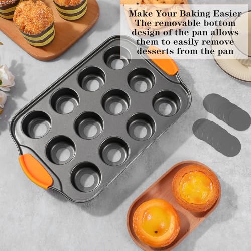 2Pack Mini Cheesecake Pans Removable Bottom Mini Cupcake Pans (2 Count)