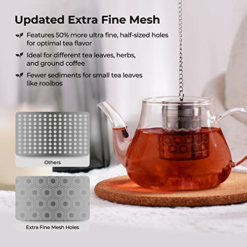 2 Pack Reinmoson 304 Stainless Steel Tea Infuser for Loose Leaf Tea Steeper (2 Count)