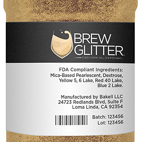 Gold BREW GLITTER Edible Glitter For Drinks