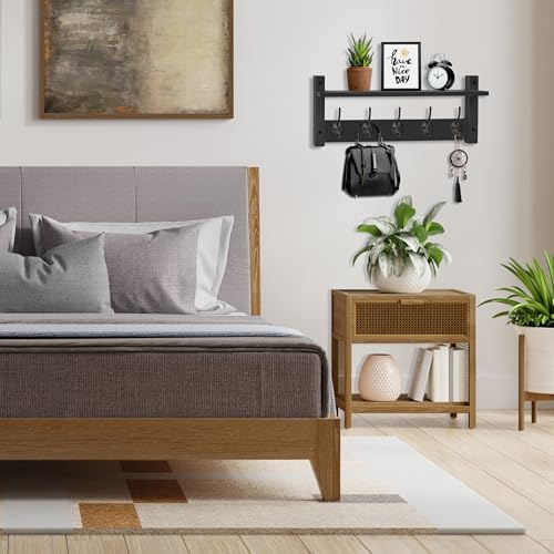 Coat Rack Wall Mount with Shelf