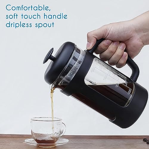 French Press 34 oz Coffee Tea Maker with Borosilicate Glass