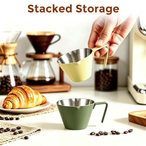 1 Pc Stainless Steel Espresso Shot Cup with Dual Scale