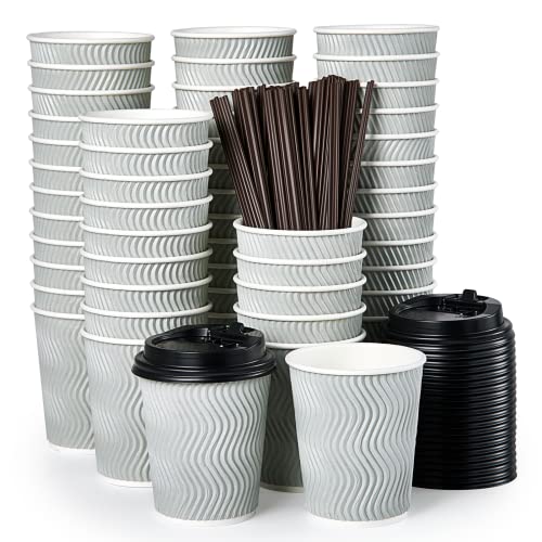 8 oz Paper Coffee Cups With Lids