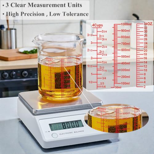 Borosilicate Glass Measuring Cup with V