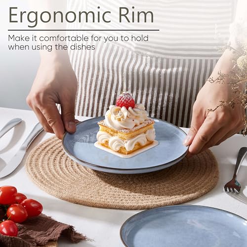 4 Piece Stoneware Dinner Plates Set