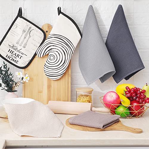 100% Cotton Waffle Weave Kitchen Dish Cloths 6 (6 Count)