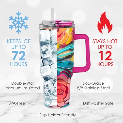 18 8 Stainless Steel Insulated Water Tumbler with Straw