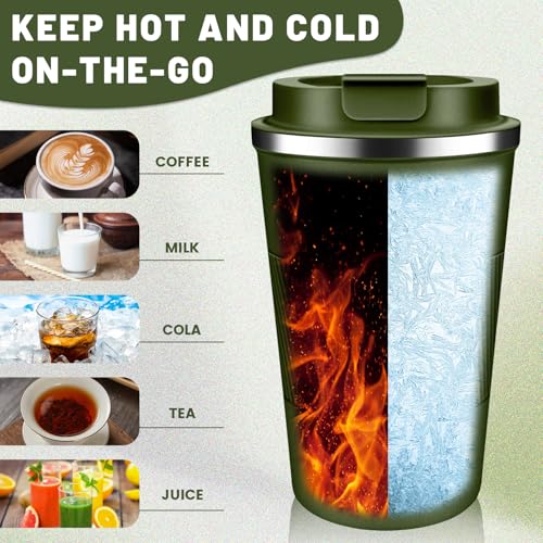 Insulated Coffee Tumblers with Flip Lid 12oz